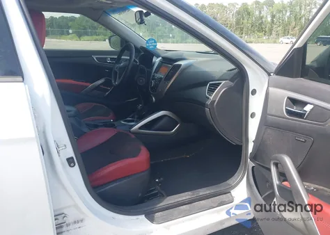 2012 Hyundai Veloster Base W/Red/Black из США, поврежденный, VIN KMHTC6ADXCU050034